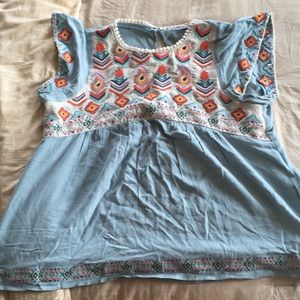 Embroidered THML top size large